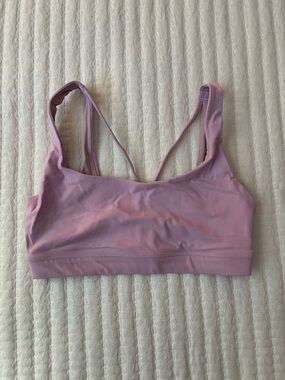 Athleta Light Mauve Strappy Scoop-Back Sports Bra